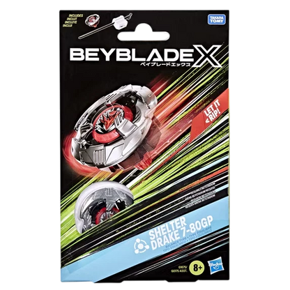 My Store Hasbro Beyblade X Shelter Drake 7-80GP balance type spinning top in original sealed retail packaging