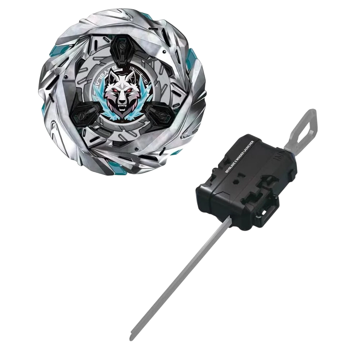 My Store SilverWolf 3-80FB Stamina Type Beyblade with die-cast metal blade and included winder launcher