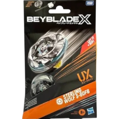 My Store Sterling Wolf 3-80FB Beyblade X stamina top in original retail packaging with included launcher