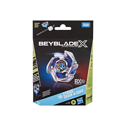 My Store Strike Dran 4-50FF Infinity Starter Beyblade X attack type toy in retail packaging with launcher