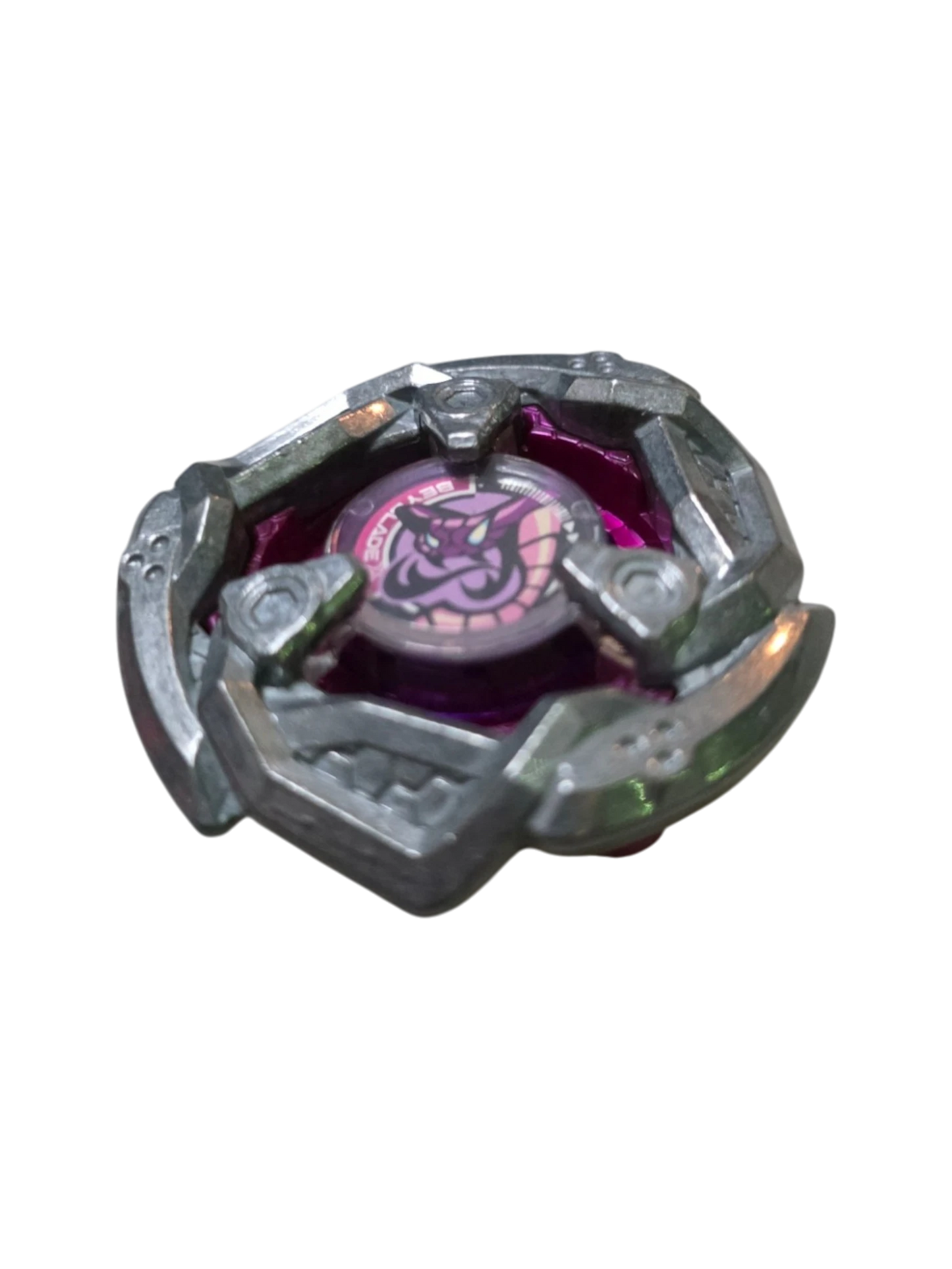 My Store authentic Hasbro Beyblade X Tail Viper blade component in metallic silver and purple