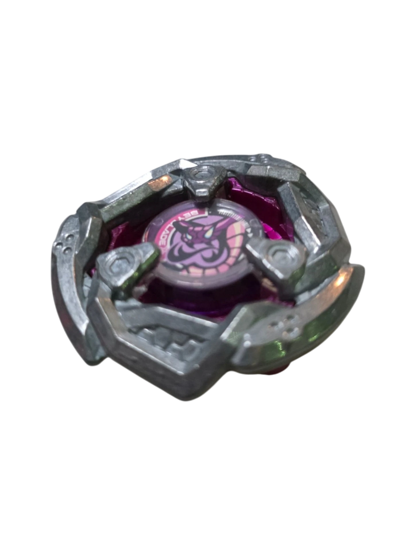My Store authentic Hasbro Beyblade X Tail Viper blade component in metallic silver and purple
