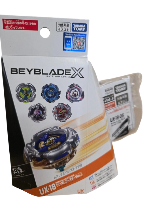 My Store Takara Tomy Beyblade X UX-18 05 Dran Dagger 7-55G with blue and silver parts.