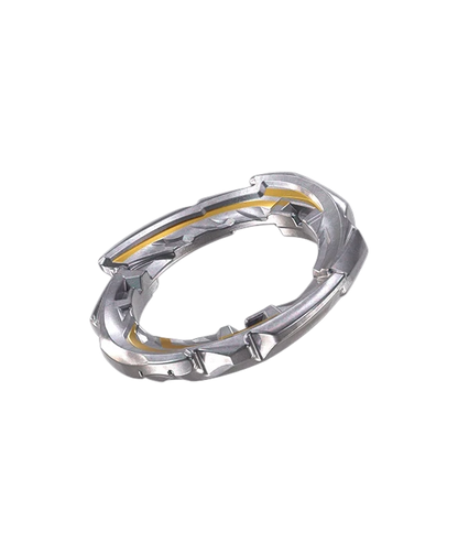 My Store authentic Takara Tomy Beyblade X Tiga Rage FT3 blade component with metallic silver and yellow accents