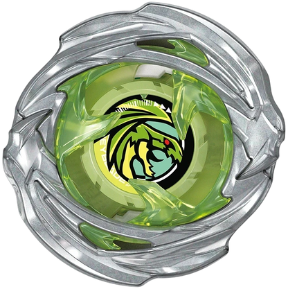 My Store WyvernHover 8-80B Beyblade X stamina top in green with silver metal blade and dragon emblem