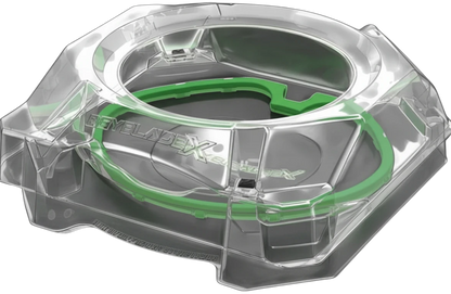 My Store CX-16 Xtreme Stadium with clear plastic arena and green X-Celerator rail for Beyblade X battles