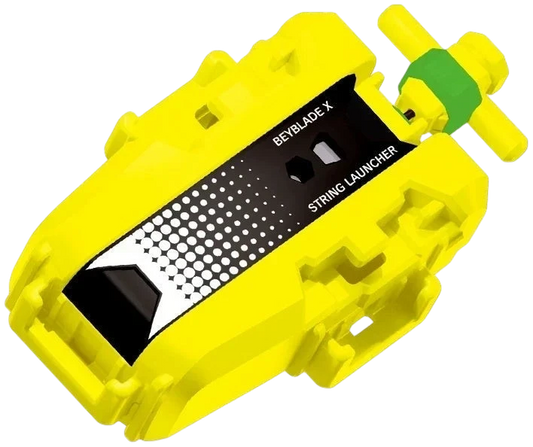 My Store yellow Takara Tomy Beyblade X right-spin string launcher from the BX-53 All-in-One set