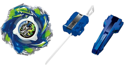 My Store CX-16 BahamutBlitz BK1-50I Beyblade X full set with blue and green accents, including launcher and grip.