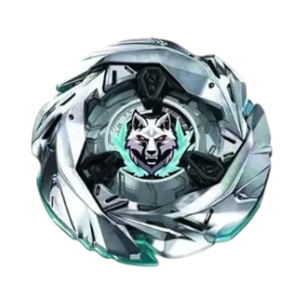 My Store Sterling Wolf Beyblade X blade component, a metallic grey spinning top part for competitive play.