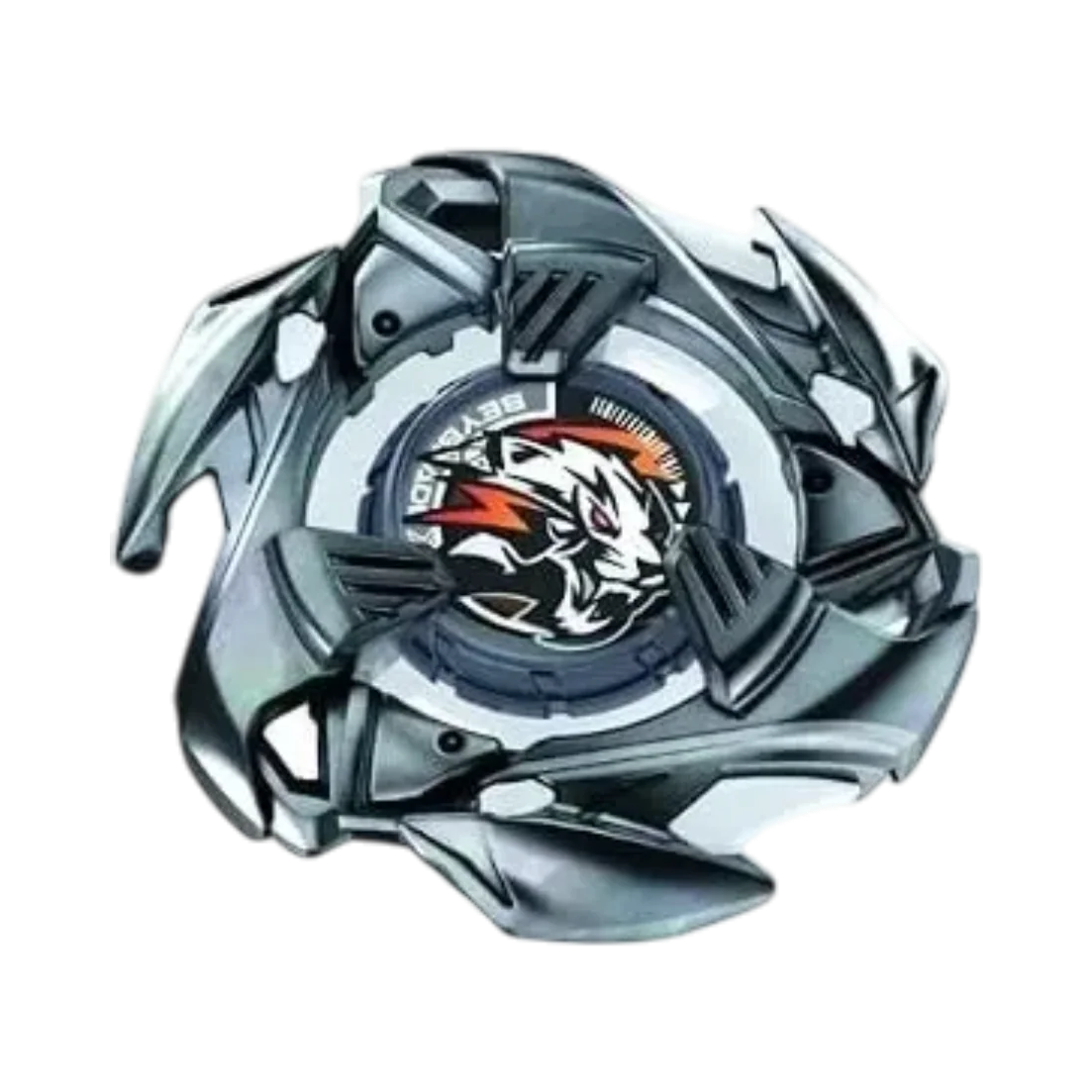 My Store authentic Hasbro Beyblade X Pearl Tiger blade component in metallic silver with tiger emblem detail