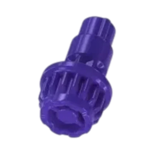 My Store authentic Hasbro Beyblade X Ignition Bit component in purple, shown with Blitz Bahamut blade and ratchet.