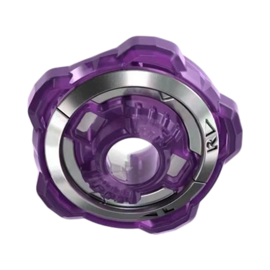 My Store authentic Hasbro Beyblade X M-85 Ratchet part in translucent purple plastic with a silver metal ring.