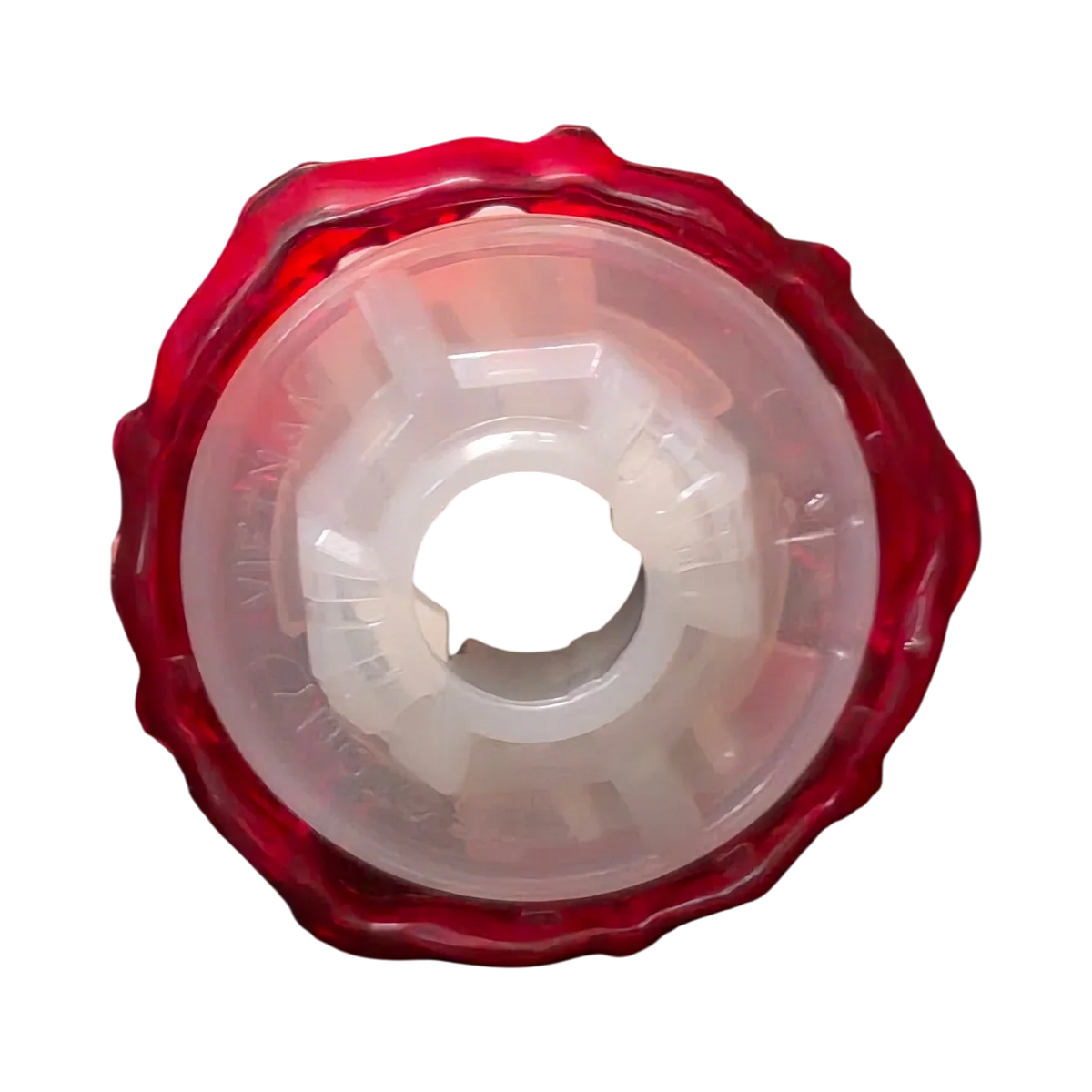 My Store authentic Beyblade X 9-70 Ratchet part in translucent red and white plastic